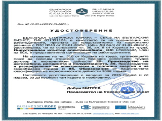 ИКЕМ е представителна организация за сектор Електрическа мобилност